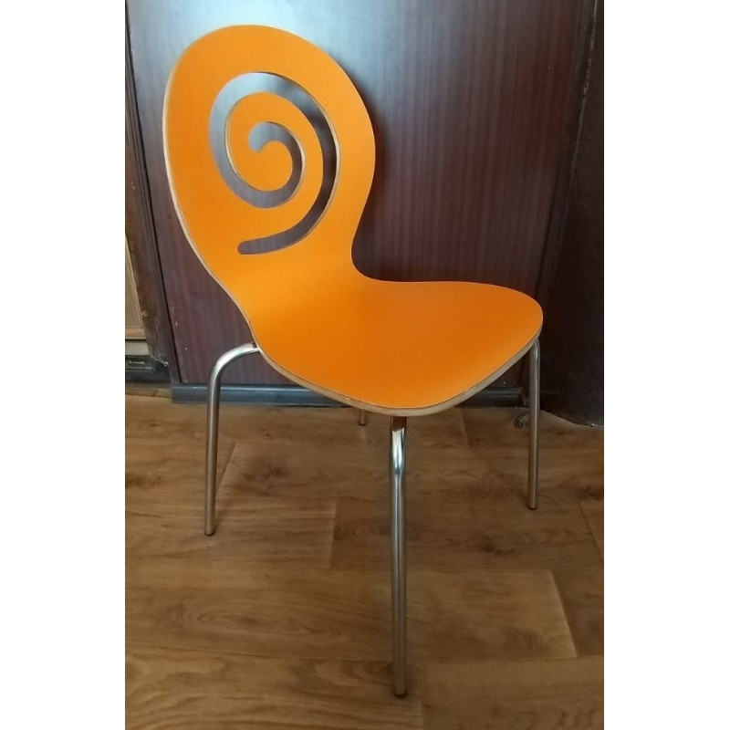 Стілець Лев дерев'яний помаранчевий (LEVOR)