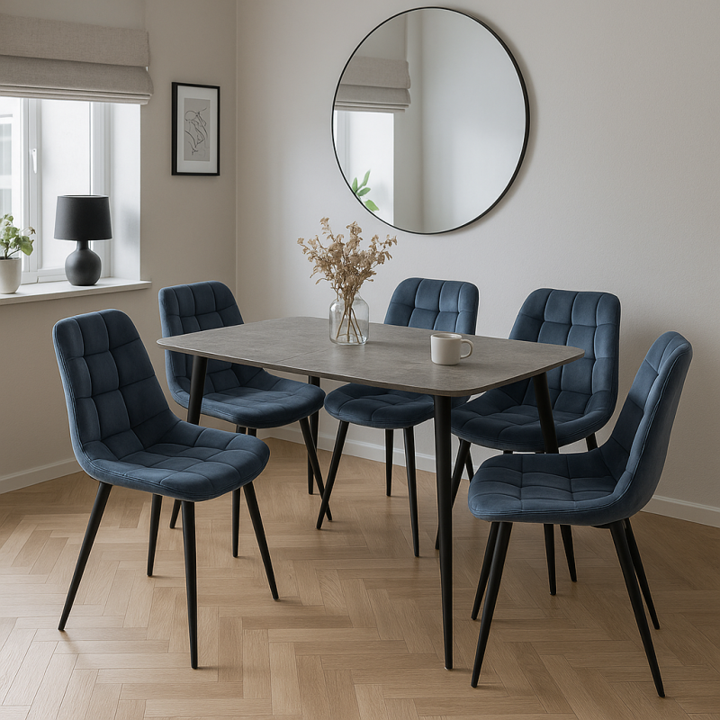 Стілець Гламур оксамит велюр сірий (GLAMGRE)