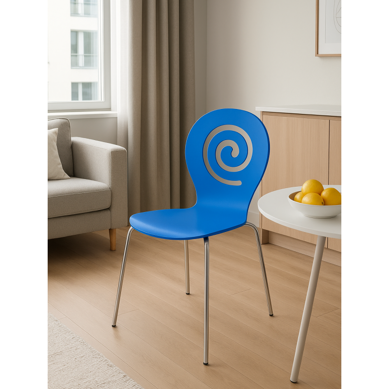 Стілець Лев дерев'яний блакитний (LEVBLU)