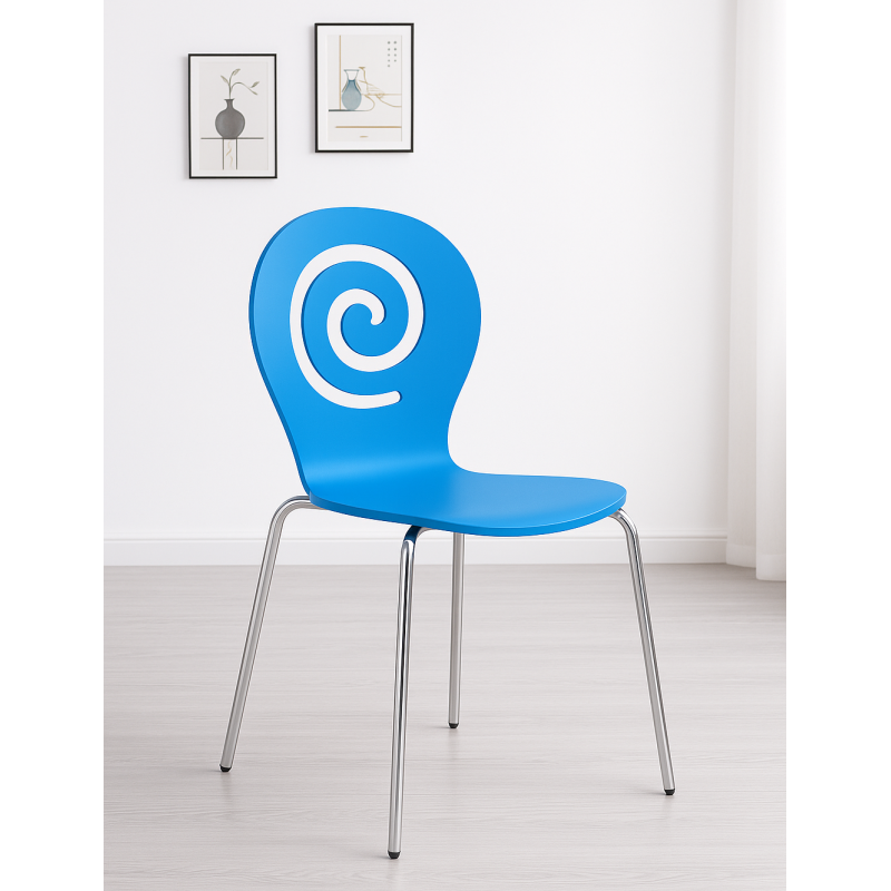 Стілець Лев дерев'яний блакитний (LEVBLU)