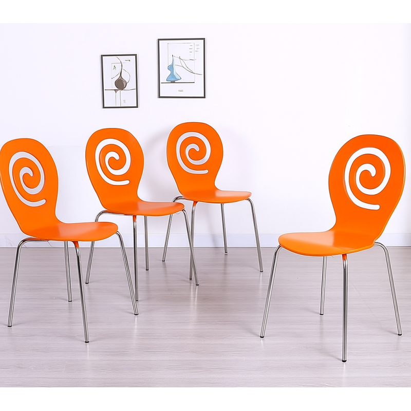 Стілець Лев дерев'яний помаранчевий (LEVOR)