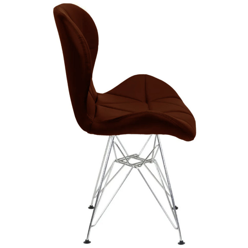 Стілець Стар S металеві ніжки екошкіра коричнева (STARBRS)