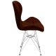 Стілець Стар S металеві ніжки екошкіра коричнева (STARBRS)