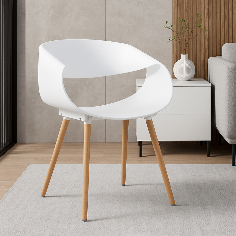 Стілець Берта пластиковий білий (BERTAWH)