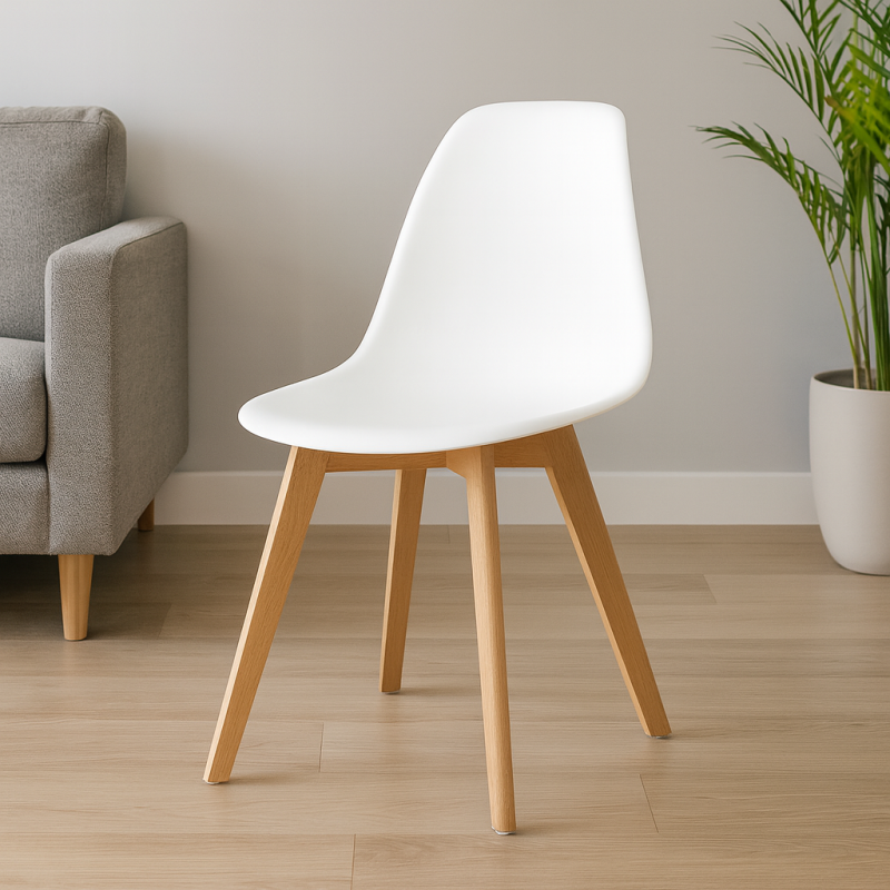 Стілець Лоренцо пластиковий білий (LOREWH)