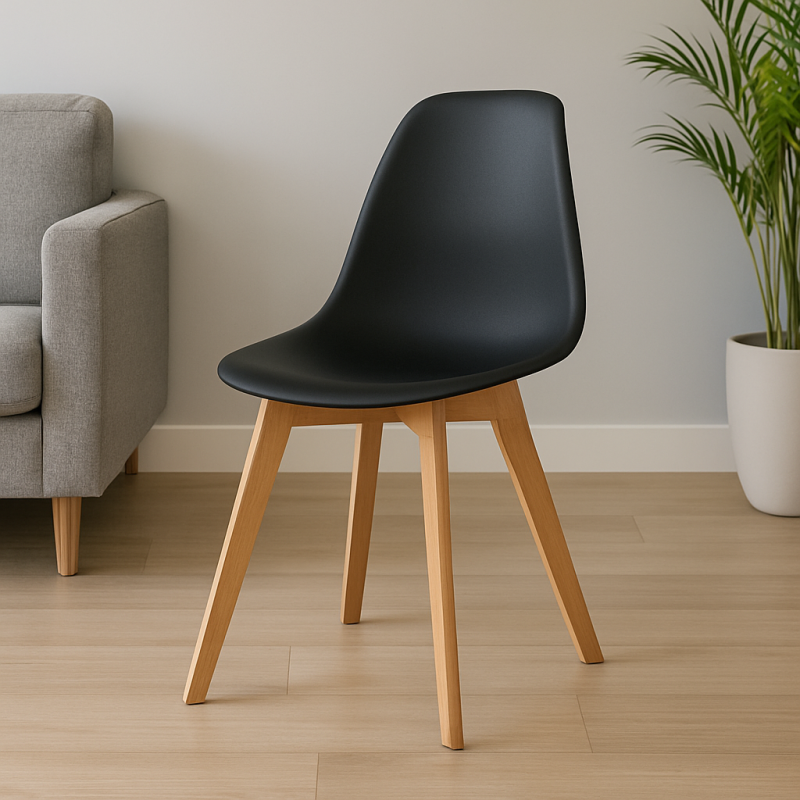 Стілець Лоренцо пластиковий чорний (LOREBL)