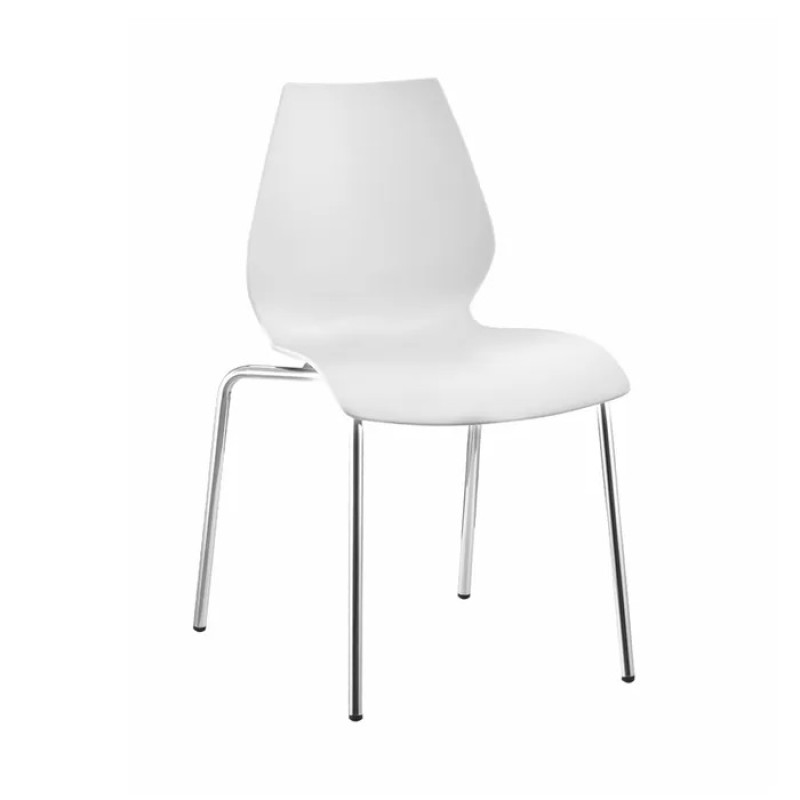 Стілець Лілі пластиковий білий (001018WH)