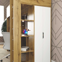 Ліжко-горище дитяче Binky ДЮС33 Дуб крафт золотий та Білий супермат (BK03120020000)