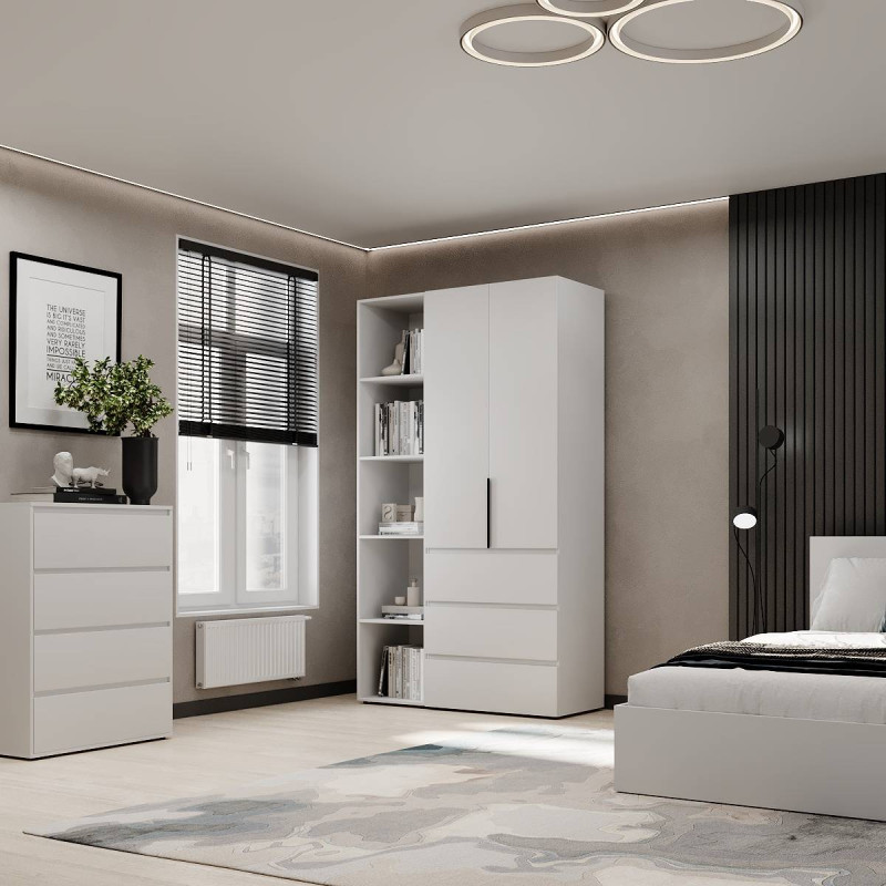 Шкаф распашный комбинированный №7 ART IN HEAD Light Белый бриллиант (LTK071000000)