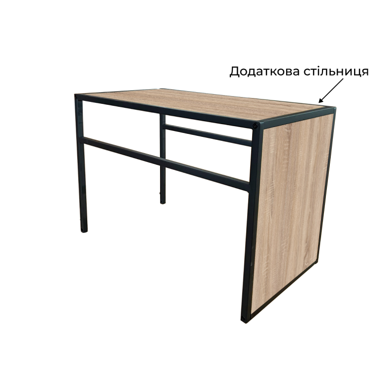 Дополнительная столешница 350*630*10 к столу Fiji Double Дуб сонома/Черный (101014216)