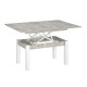 Стіл-трансформер B-Fly Glass Ательє світлий/Білі ноги/Перлина біле скло (TB10040400113)