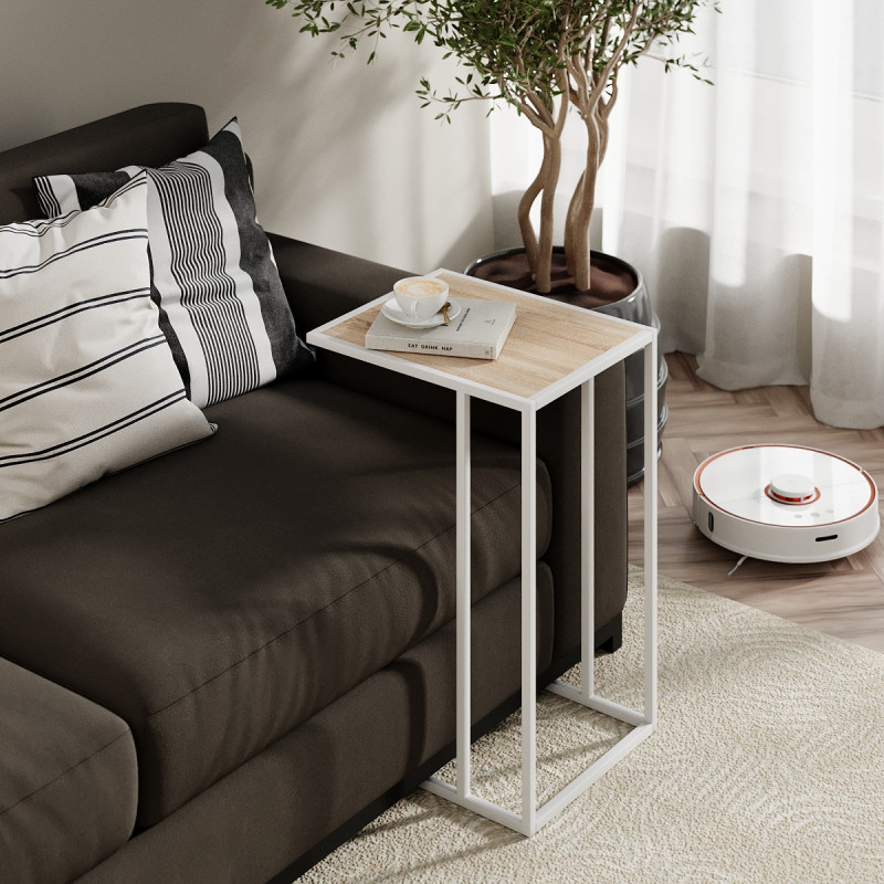 Стол придиванный Fiji Double 430х630х350 Белый/Дуб сонома (TB06130000010)