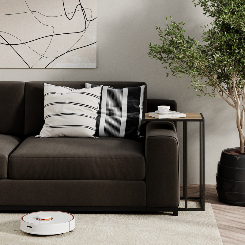 Стіл придиваний Fiji Double 430х630х350 Дуб вінтаж оксид/Чорний (TB06090000030)