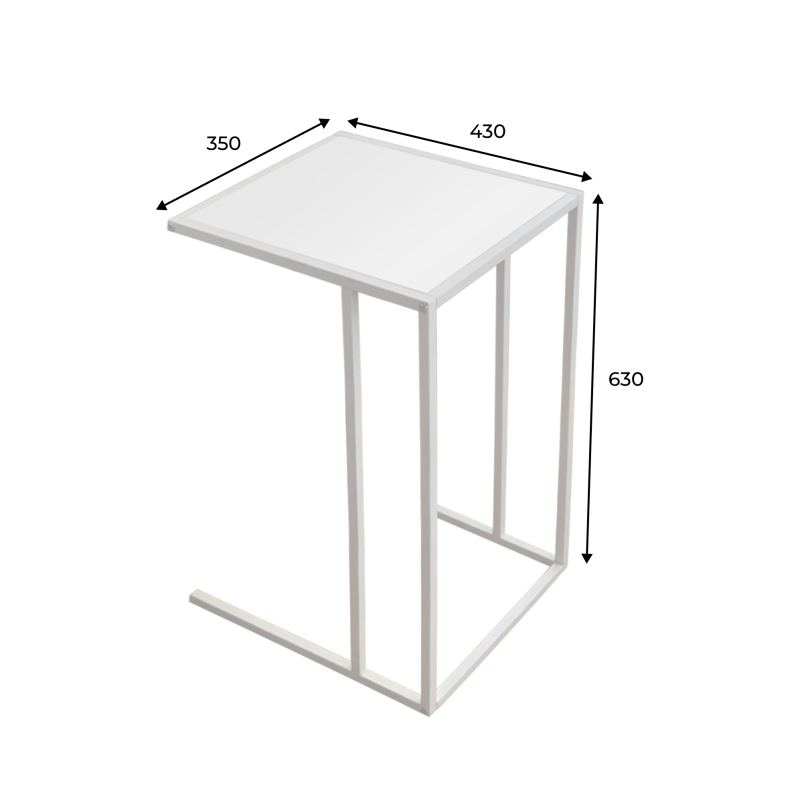Стол придиванный Fiji Double 430х630х350 Белый/Дуб сонома (TB06130000010)