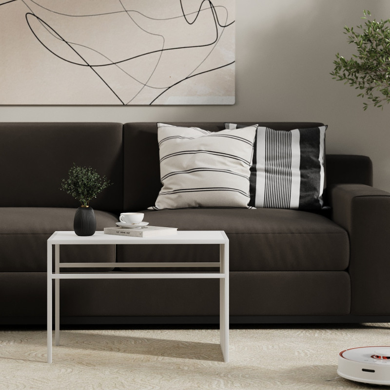 Стол придиванный Fiji Double 430х630х350 Белый/Белый (TB06010000010)