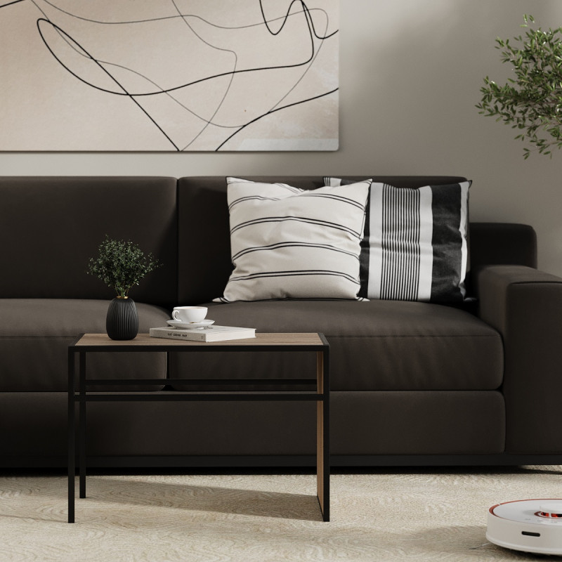 Стіл придиваний Fiji Double 430х630х350 Дуб вінтаж оксид/Чорний (TB06090000030)