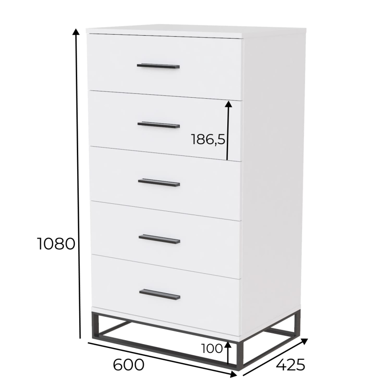 Комод 600 Ascet Ателье светлый (AS05040000030)