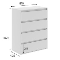Комод 4 Light Білий діамант (LT03010000000)