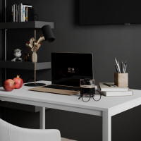 Письмовий стіл Brevity Loft mid 900х750х670 Білий діамант/Білий метал (TB02010000010)