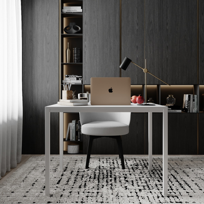 Письменный стол Brevity Loft mid 900х750х670 Белый бриллиант/Белый металл (TB02010000010)