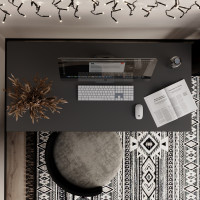 Biurko Brevity Loft Standard 1400x750x670 Grafit/Czarny metal (TB04070000030)