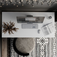 Письмовий стіл Brevity Loft standart 1400х750х670 Білий діамант/Білий метал (TB04010000010)