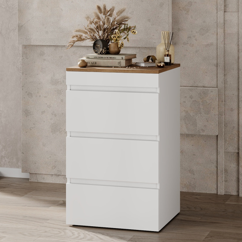 Комод-трансформер Molli 500х450х756 Белый бриллиант/Дуб Эвок (TB01011000000)