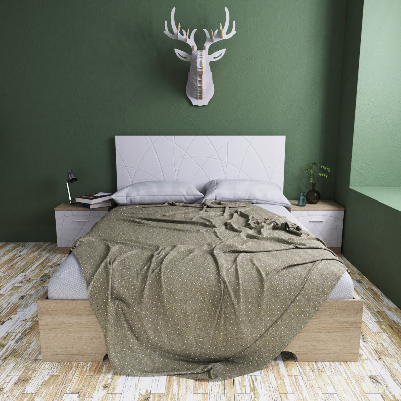 Ліжко 1,6 Loretto Дуб сонома + Білий супермат (107070601)