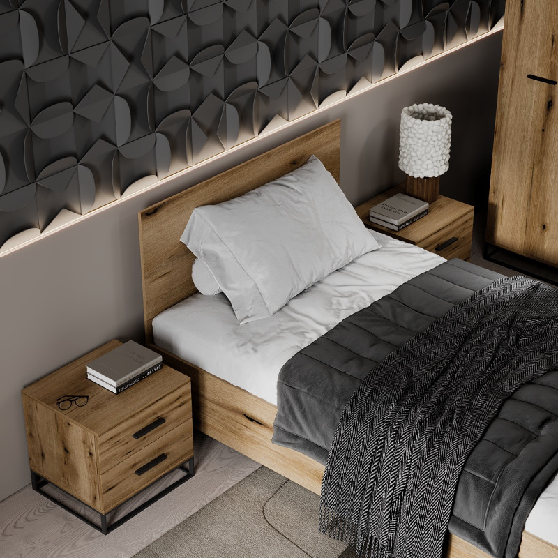 Ліжко 1,2 Ascet Дуб Євок (AS07100000030)