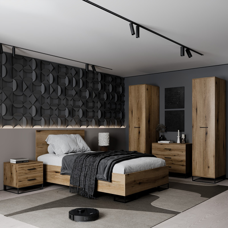 Ліжко 1,2 Ascet Дуб Євок (AS07100000030)