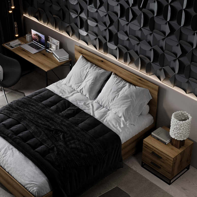 Ліжко 1,6 Ascet Дуб Евок (AS09100000030)