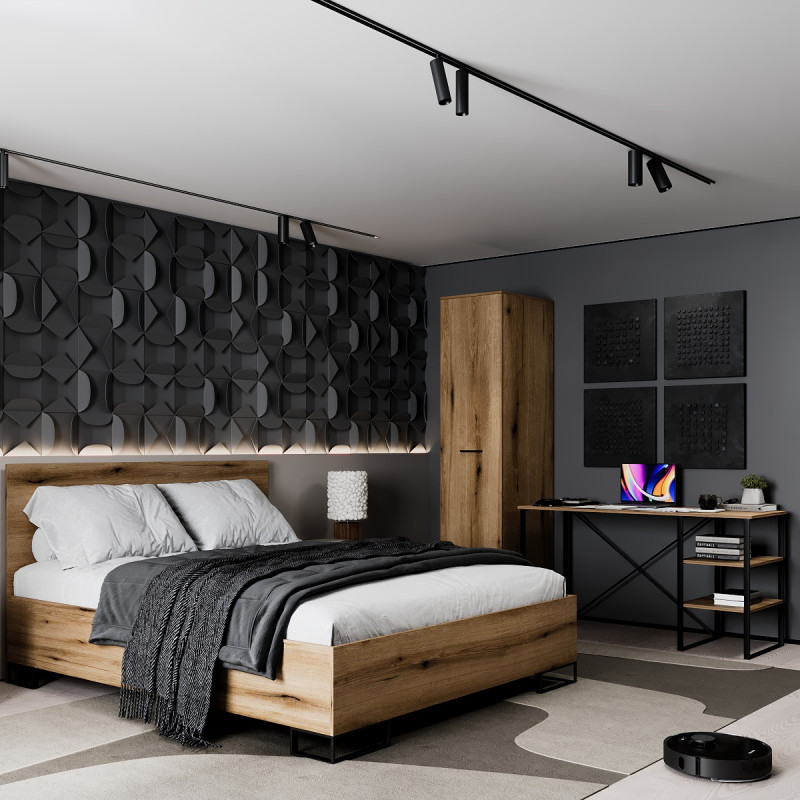 Ліжко 1,6 Ascet Дуб Евок (AS09100000030)