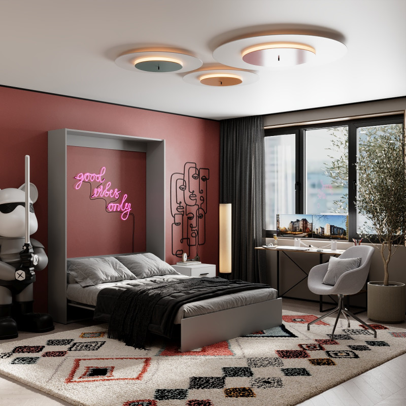 Ліжко-трансформер Mitra 1,4 К - Попелястий / Ф - Попелястий (SM01151500000)