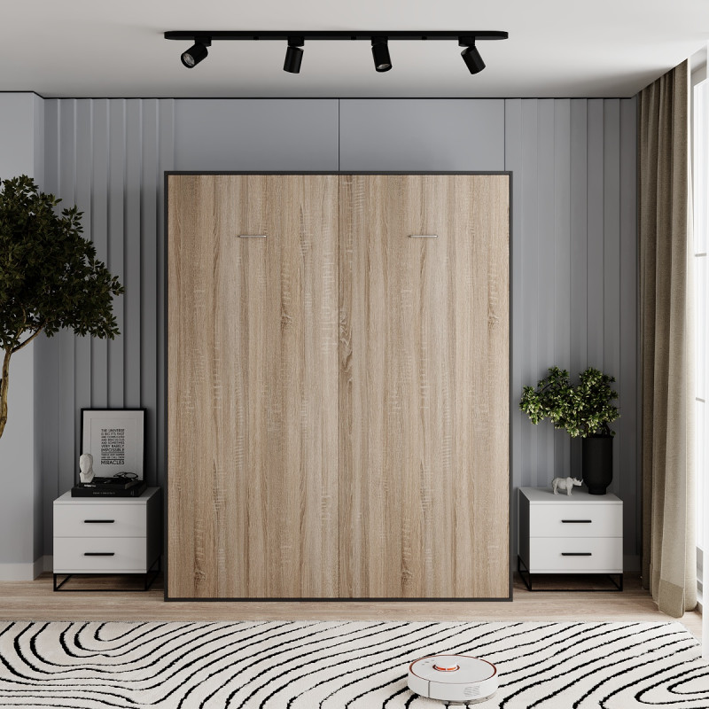 Ліжко-трансформер Juno 1,6 К - Антрацит / Ф - Дуб сонома (SM03021300000)