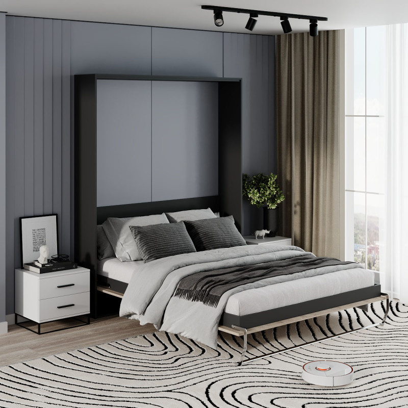 Ліжко-трансформер Juno 1,6 К - Антрацит / Ф - Дуб сонома (SM03021300000)