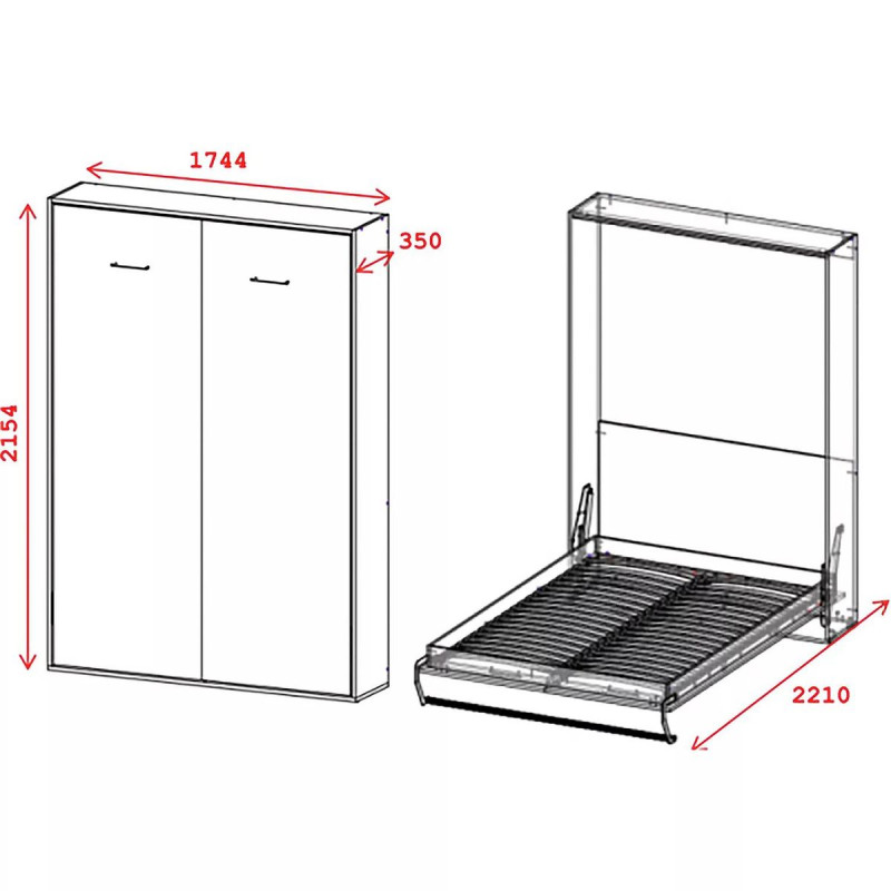 Ліжко-трансформер Juno 1,6 К - Німфея Альба / Ф - Попелястий (SM03161500000)