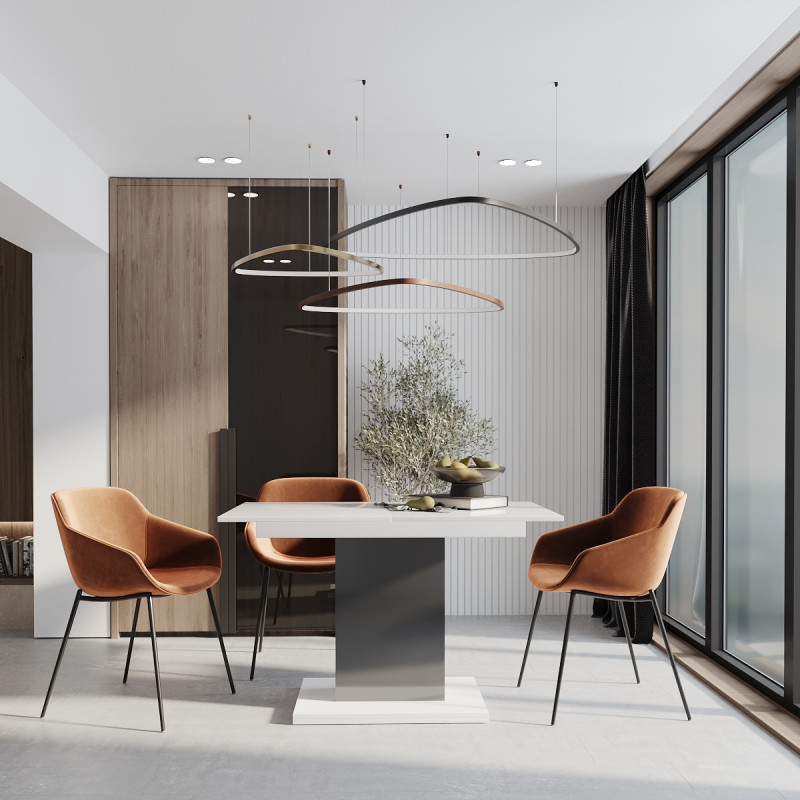 Стіл-трансформер Boston M 1200х690х750 Білий графіт/Білий МДФ (TB12011618000)