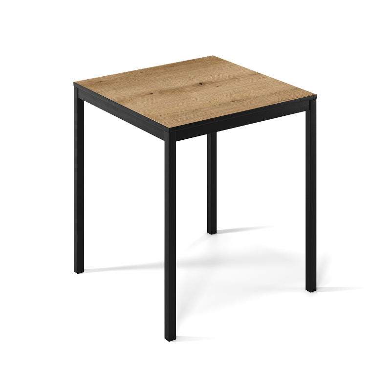 Обідній стіл Brevity Loft mini 670х750х670 Дуб Евок/Чорний метал (TB03100000030)