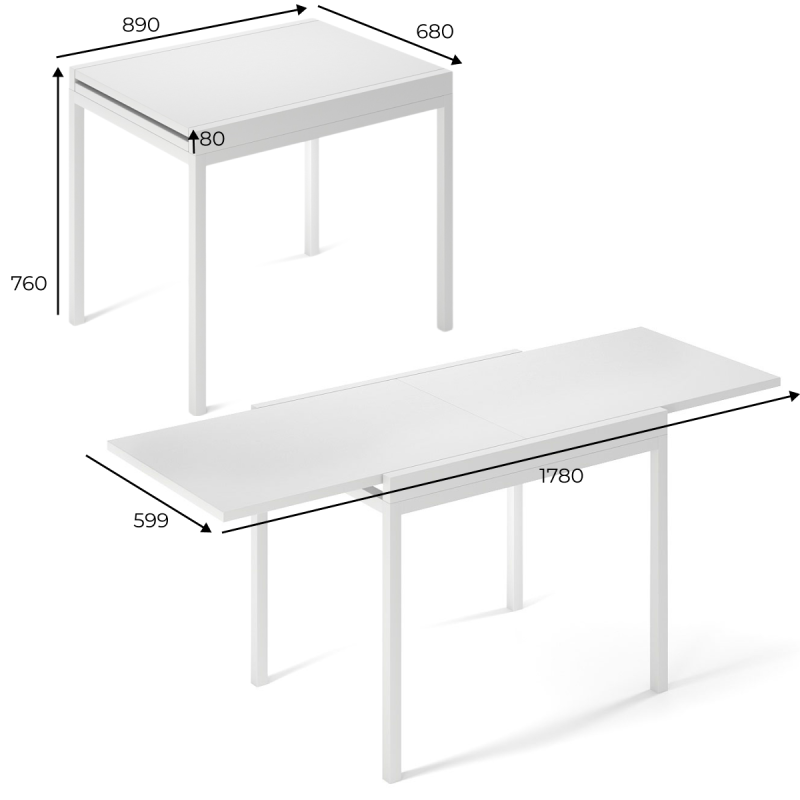 Стіл-трансформер Armstrong Ательє світлий/Графіт (TB08040000020)
