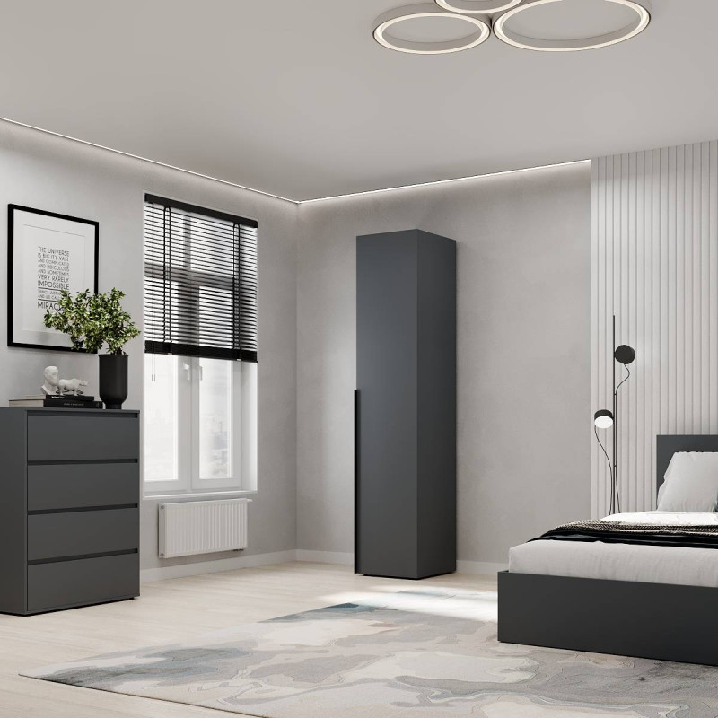 Пенал закрыт 1 Light 400х500х2200 Графит (LT08070000000)