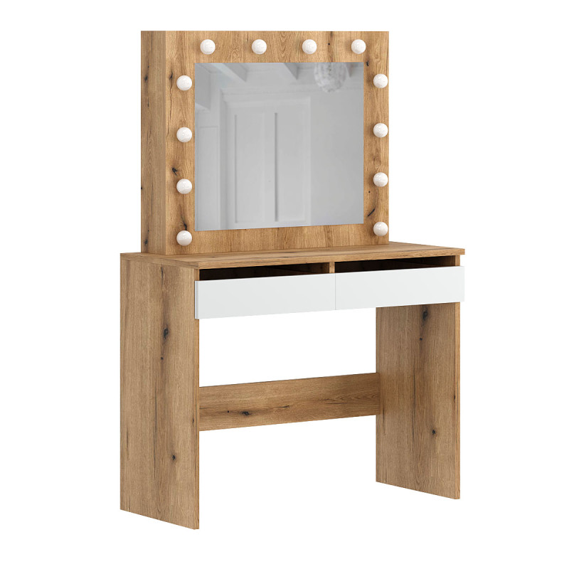 Туалетный стол Malta 940х430х1400 Дуб эвок/Белый бриллиант (TB32100100000)