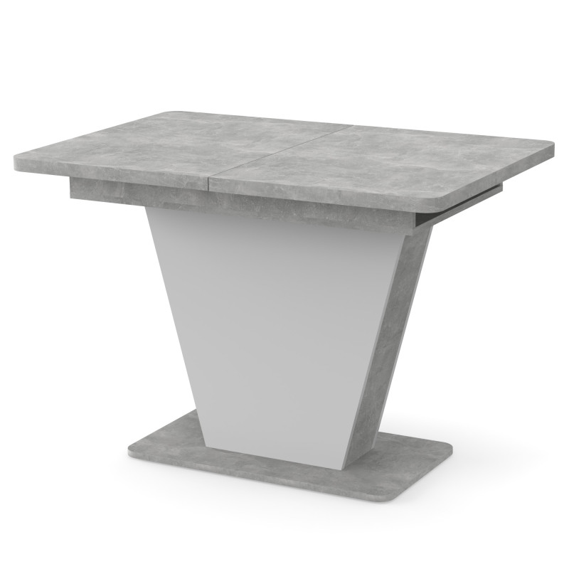 Стол раздвижной КЛАЙД Бетон/Белый (239272)