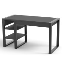 Стіл офісний ВОЛЬФ 1200x600x750 Антрацит/Чорний (10251)