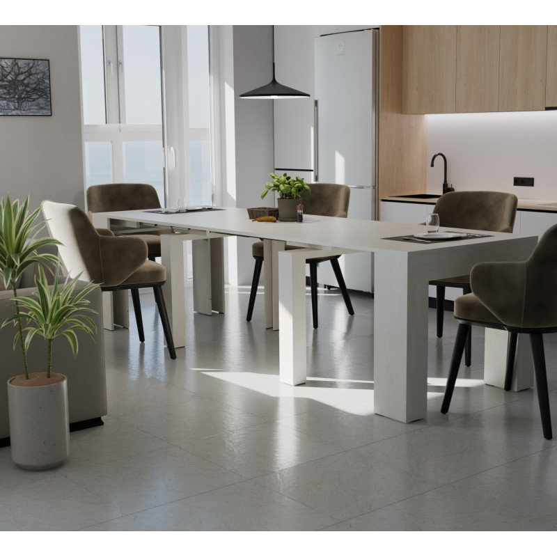 Обідній розсувний стіл ПІТОН Люкс Шовковий камінь (919705)