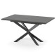 Раздвижной обеденный стол СПАЙДЕР МДФ Вяз металлический/Черный 1400x800 (717538)