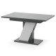 Обеденный раздвижной стол ТРИОН МДФ Серый/Белый глянец (551594)