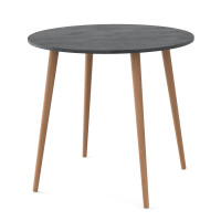 Круглий стіл СЕТ-4 Вугільний камінь 18 мм/Лак (558973)