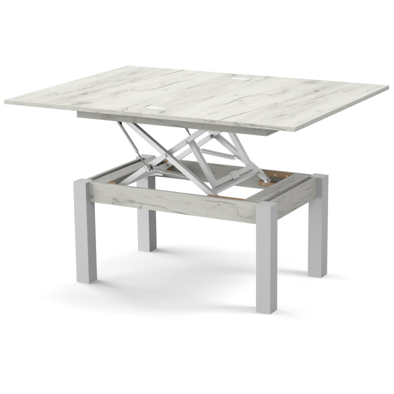 Стол-трансформер БАТТЕРФЛАЙ Дуб крафт белый/белый (960233)