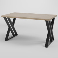 Стол обеденный лофт Геркулес 1180x600 Дуб кремона торро/черный (10160-1)