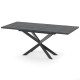 Раздвижной обеденный стол СПАЙДЕР ДСП Угольный камень/Черный 1400x800 (919773)